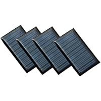NUZAMAS Juego de 4 Piezas 5V 30mA 53X30mm Micro Mini Células de Panel Solar para Energía de Energía Solar- Hogar DIY…